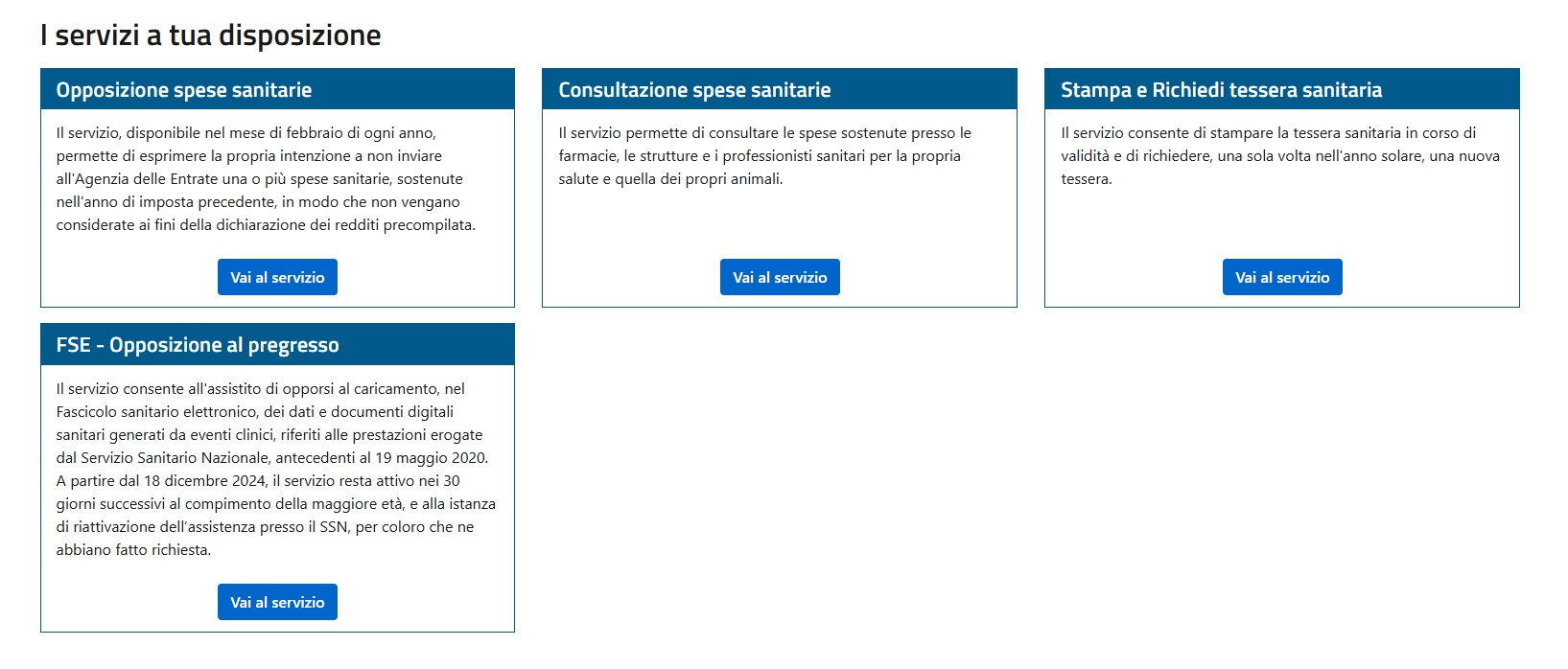 servizi a disposizione file tessera sanitaria